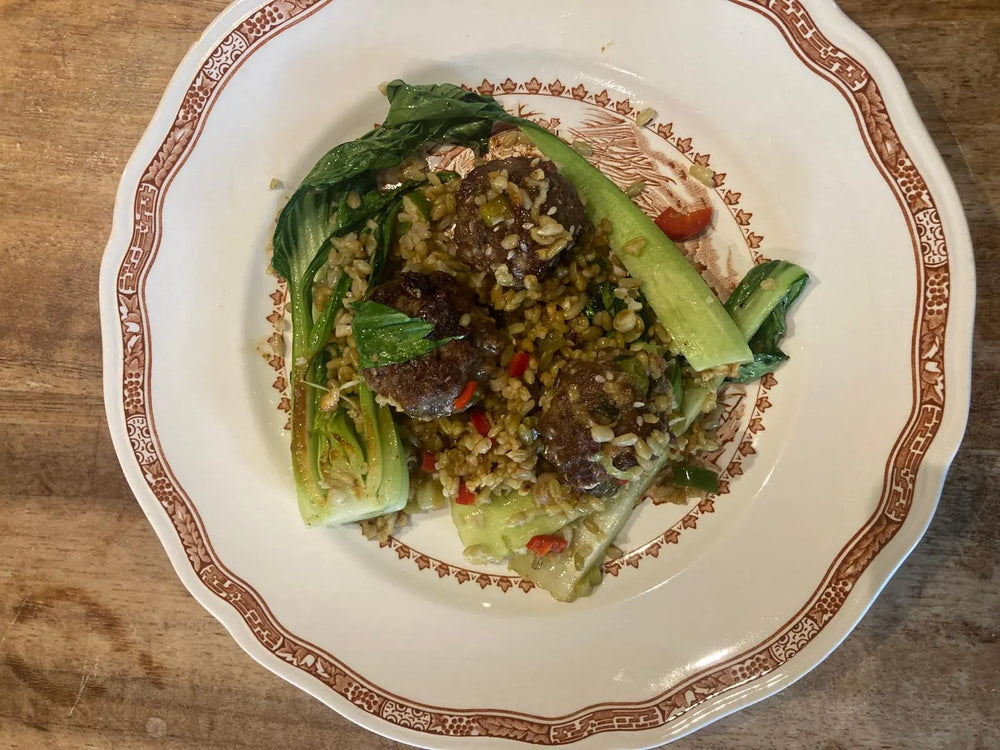 Lamb Meatballs & Pearl Barley Salad