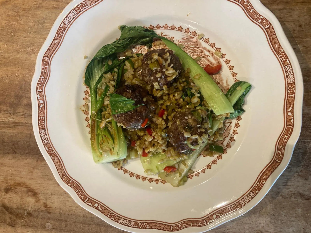Lamb Meatballs & Pearl Barley Salad